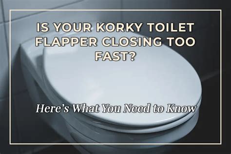 Korky Flapper Closes Too Quickly