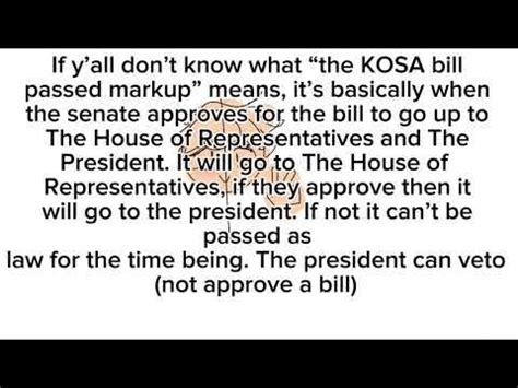 kosa bill meaning