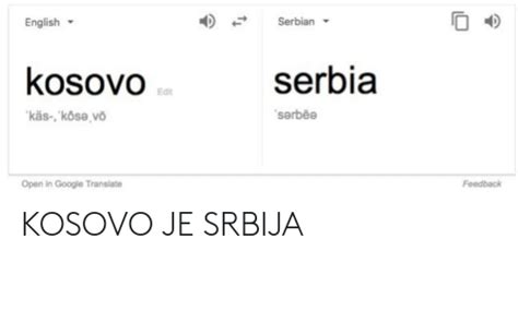 kosovo to english translator
