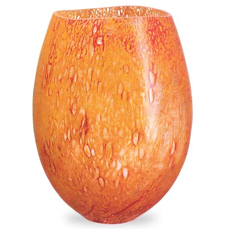 kosta boda orange vase