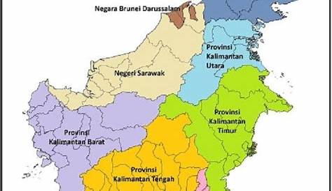Peta Kalimantan Lengkap 5 Provinsi dan keterangannya - Pinhome