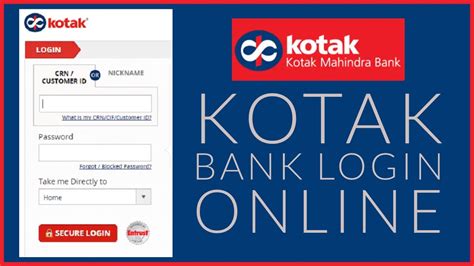 kotak bank net banking login page