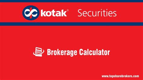 kotak brokerage charges calculator
