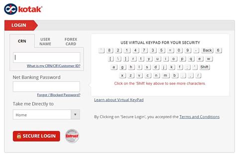 kotak net banking forgot customer id