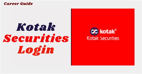 kotak stock trader login guide