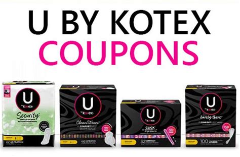 15 Coupons 2/1 U by Kotex Pads or Liners + 2/1 U by Kotex Tampons 6