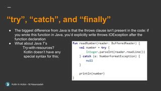 Kotlin Throws Clause