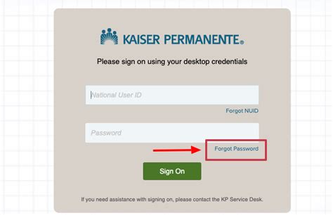 kp org password password