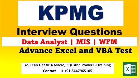 kpmg data analyst interview questions