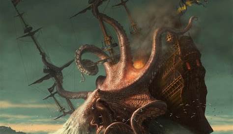 Theros ~ Kraken ~ Dan Scott Monster Concept Art, Fantasy Monster