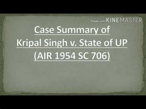 kripal singh vs state of up