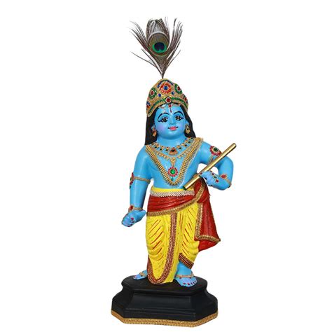 Buy Divine Lord Krishna Idol Playing Flute Online in India