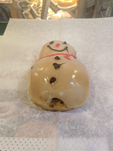 Krispy Kreme Snowman Donut PutYourDickInThat
