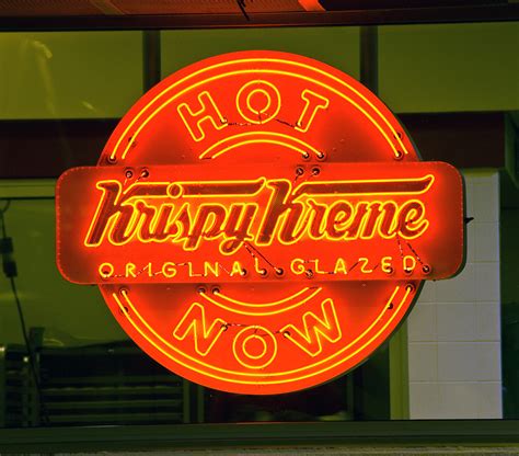 krispy kreme donuts hot sign