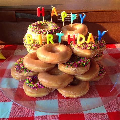 krispy kreme doughnut birthday cake