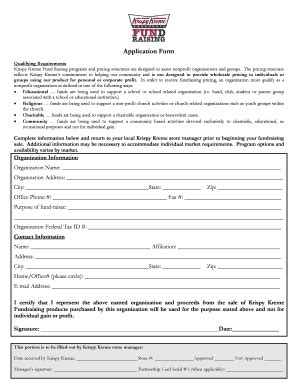 krispy kreme fundraiser application