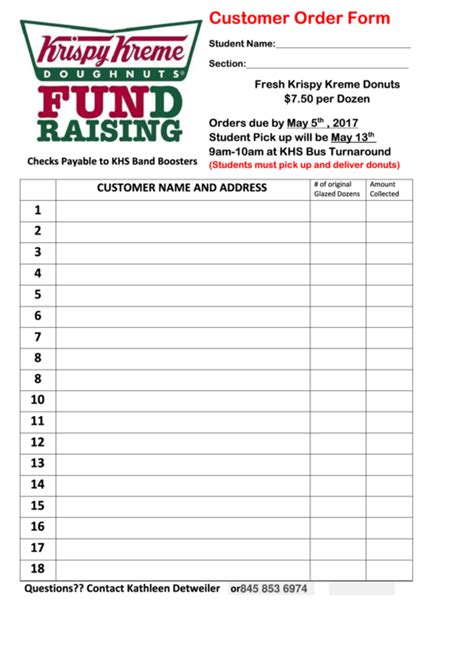 krispy kreme pre order form