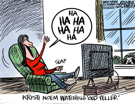 kristi noem political cartoon