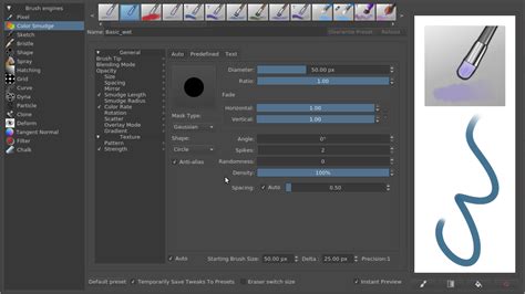 Krita Brush Setting
