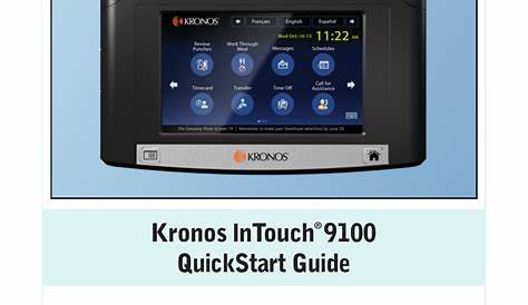 Kronos Intouch 9100 User Manual