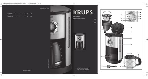 Krups Km740D50 Definitive Series User Manual