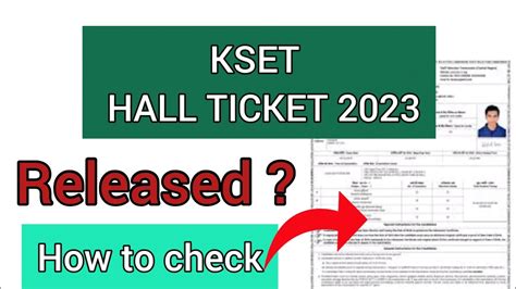 kset hall ticket 2023