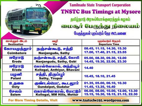 ksrtc bus routes and timings
