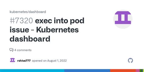 Kubernetes Dashboard Exec Into Pod