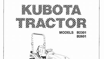 Kubota B2601 Parts Manual Pdf