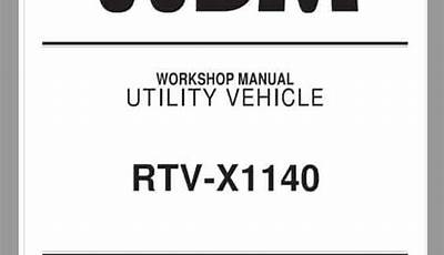 Kubota Rtv X1140 Service Manual