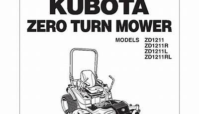 Kubota Zd1211 Parts Manual