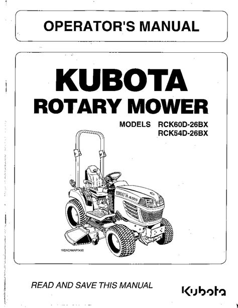 kubota rck60d-26bx parts list