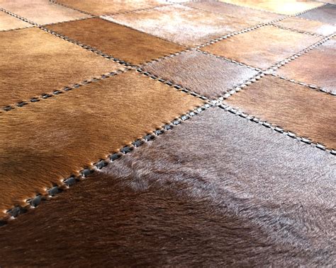 Kuhfell Patchwork Teppich 160 x 200 cm EtnoDesign.se Unique & Handmade