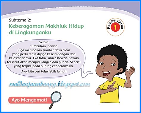 Kunci Jawaban Tema 3 Kelas 4 Halaman 56 dalam Pendidikan