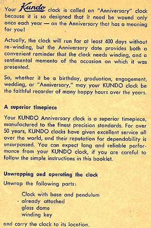 Kundo Quartz Clock Instructions