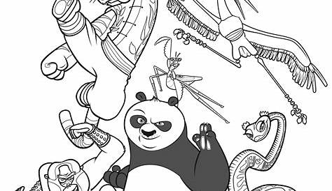 Cute Kung Fu Panda Coloring Page | Wecoloringpage.com