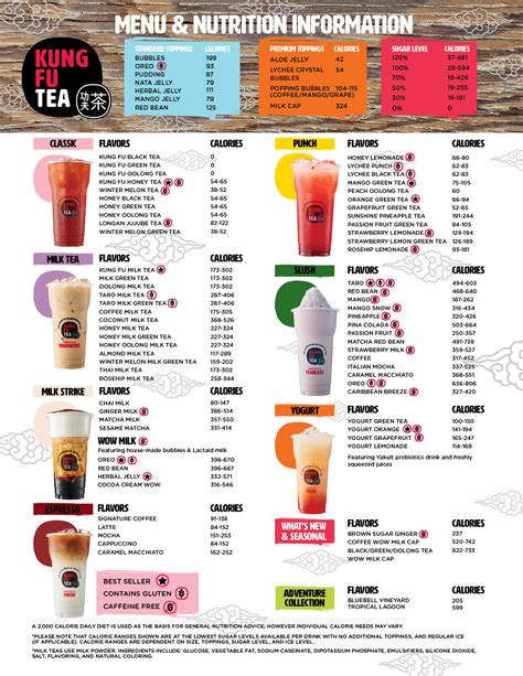 kung fu tea menu pdf