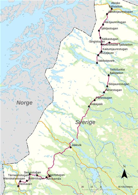 Kungsleden karta & guide 5 Adolfström Hemavan 150.000