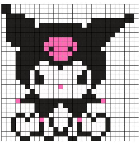 kuromi hello kitty pixel art