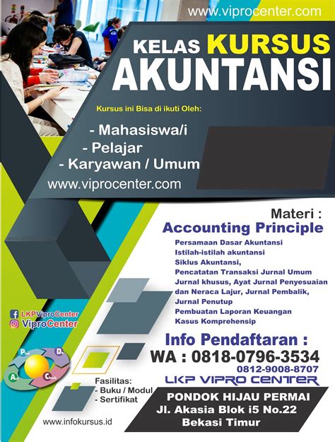 Kursus Akuntansi di Bekasi dan laporan keuangan perusahaan Vipro Center (WA) 081807963534