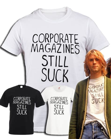 kurt cobain corporate magazines t shirt
