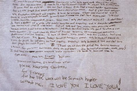 kurt cobain letter before death