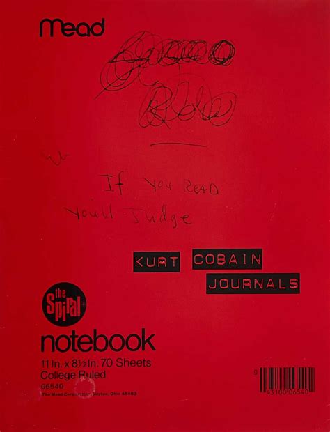 kurt cobain notebook