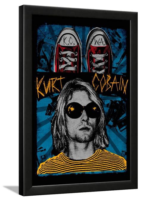 kurt cobain poster framed