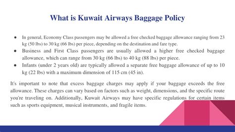 Kuwait Baggage Policy