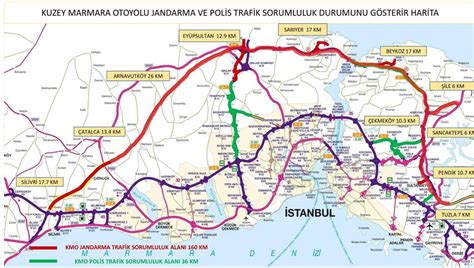 kuzey marmara otoyolu haritası