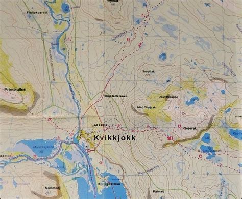 Karta Kvikkjokk, Ammarnäs & Arjeplog Kartkungen Fjällkarta Sverige