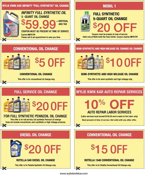 Kwik Lube Coupons Printable