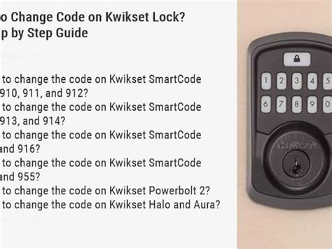 Kwikset Keyless Entry Reset Code