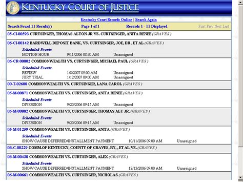 ky court documents public record